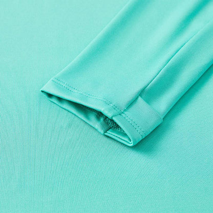 Children's half-zip training long-sleeved shirt [Lake Green] 