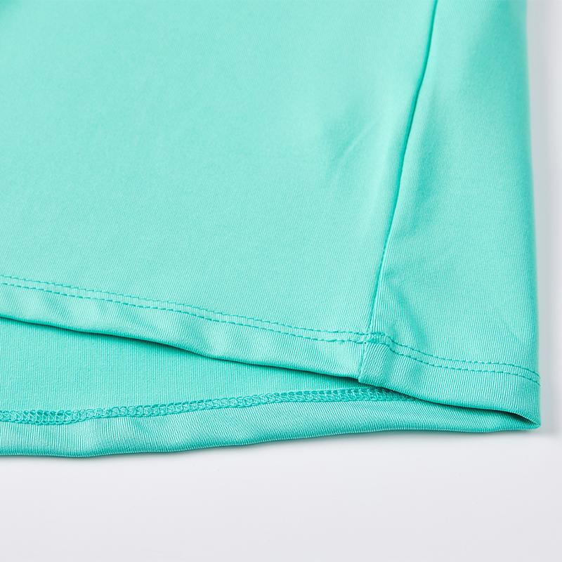 Children's half-zip training long-sleeved shirt [Lake Green] 