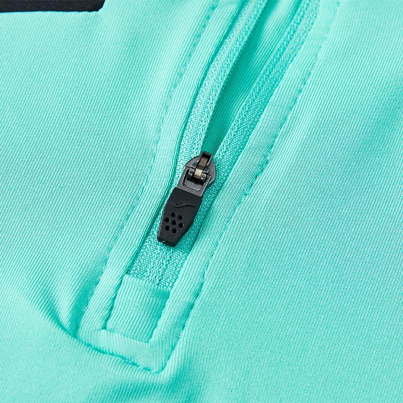 Children's half-zip training long-sleeved shirt [Lake Green] 