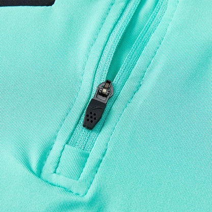 Children's half-zip training long-sleeved shirt [Lake Green] 