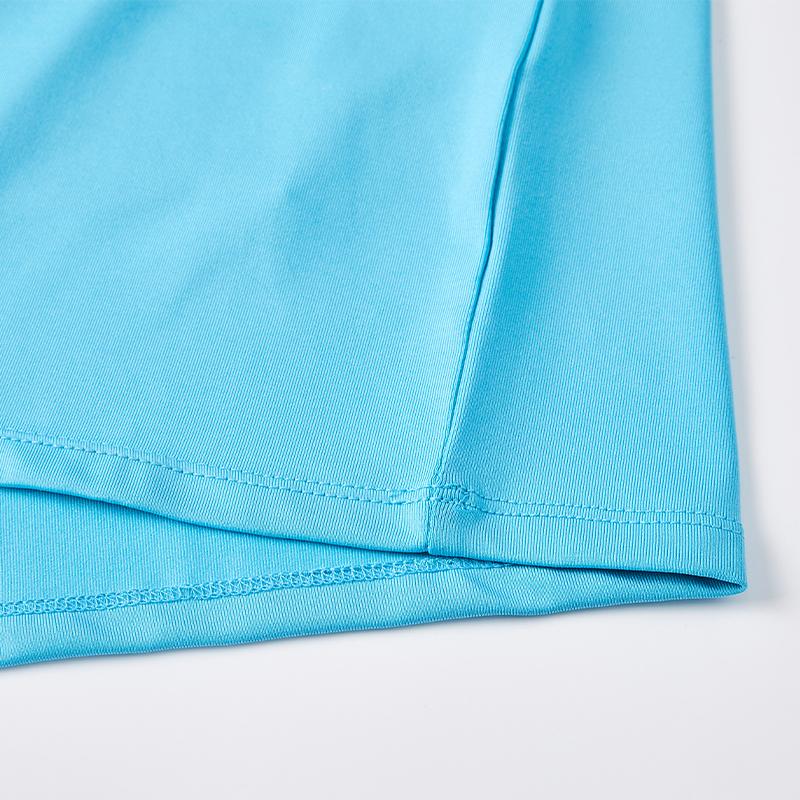 Children's half-zip training long-sleeved shirt [Manchester Blue] 