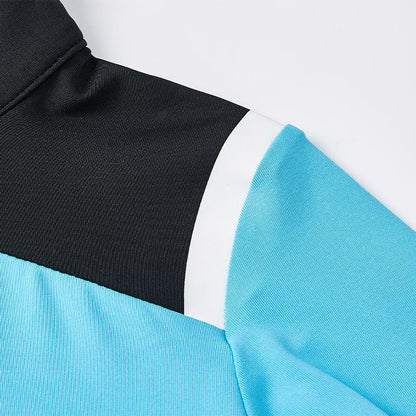 Children's half-zip training long-sleeved shirt [Manchester Blue] 