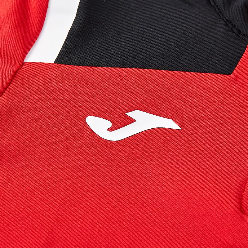 Children's half-zip training long-sleeved shirt [red] 
