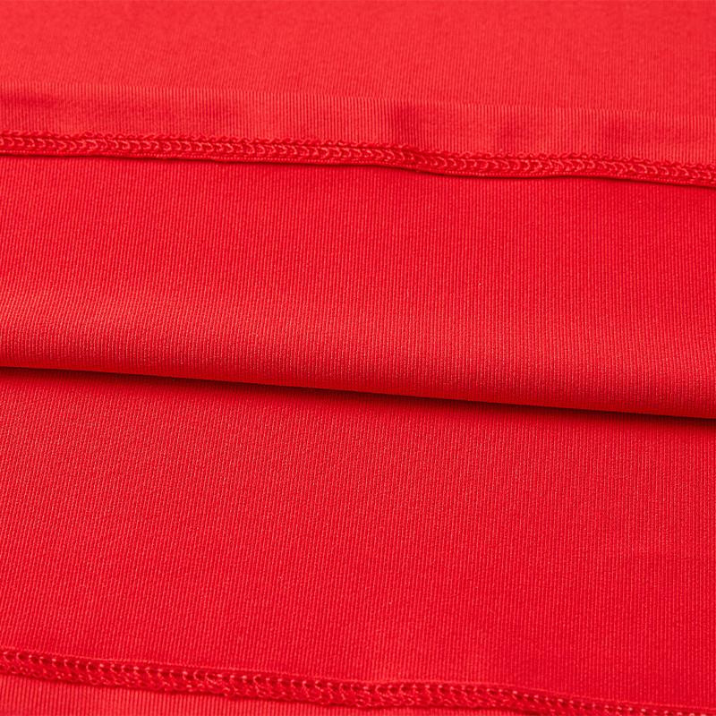 Children's half-zip training long-sleeved shirt [red] 