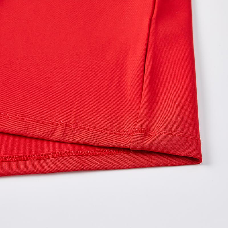 Children's half-zip training long-sleeved shirt [red] 
