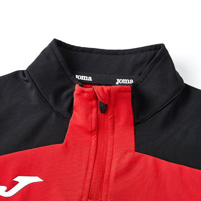 Children's half-zip training long-sleeved shirt [red] 