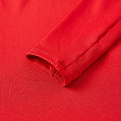 Children's half-zip training long-sleeved shirt [red] 