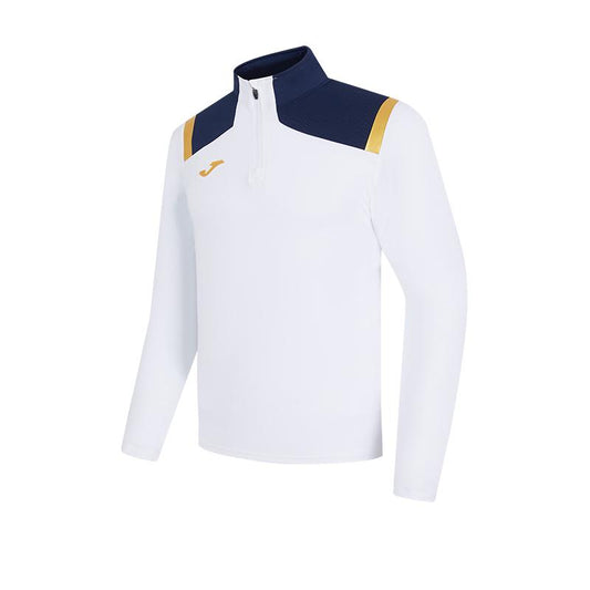 Children's half-zip training long-sleeved shirt [white] 