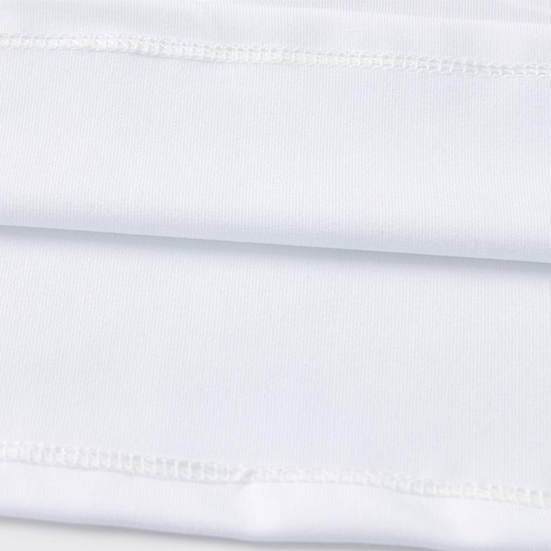 Children's half-zip training long-sleeved shirt [white] 