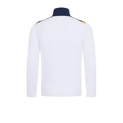 Children's half-zip training long-sleeved shirt [white] 