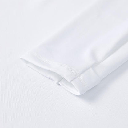 Children's half-zip training long-sleeved shirt [white] 