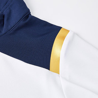 Children's half-zip training long-sleeved shirt [white] 