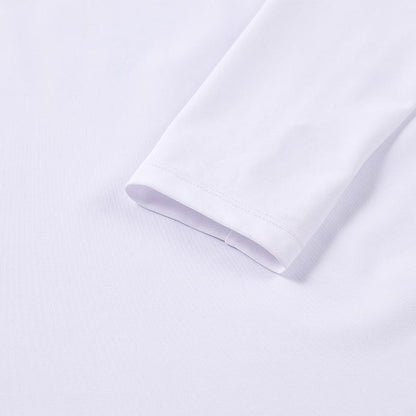 Men's Thumb Buckle Tight Long Sleeves [White]