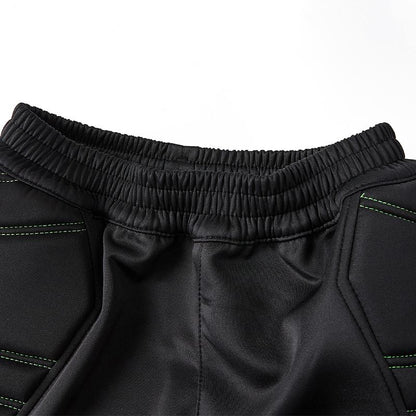 Children's football goalkeeper protective trousers [black/green]