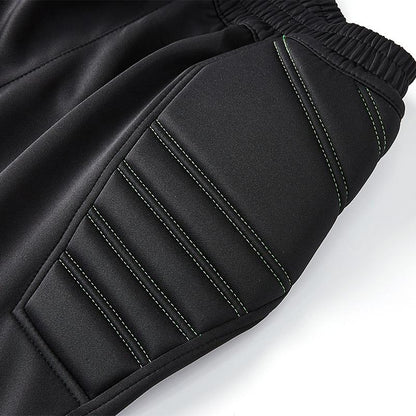 Children's football goalkeeper protective trousers [black/green]