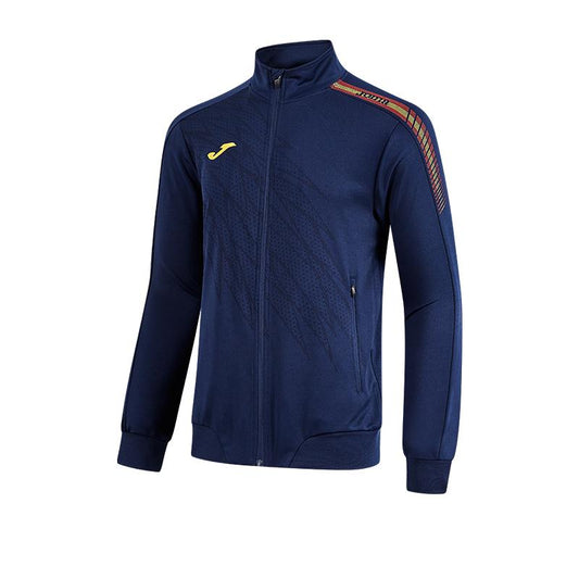Men's collared knitted jacket [Navy Blue] 