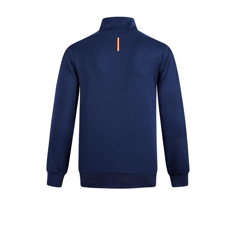 Men's collared knitted jacket [Navy Blue] 