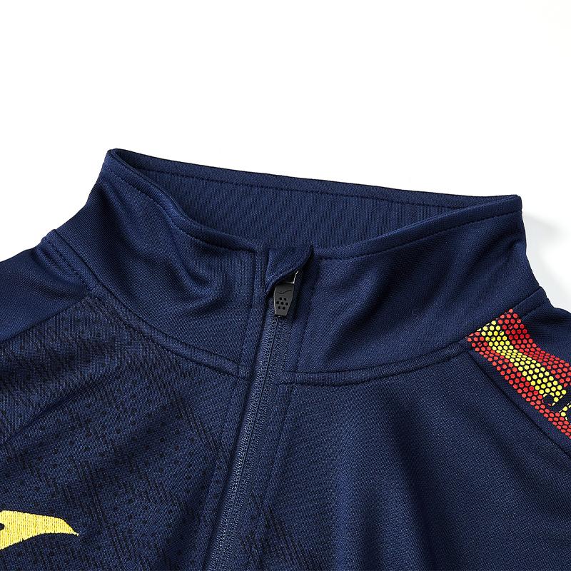 Men's collared knitted jacket [Navy Blue] 