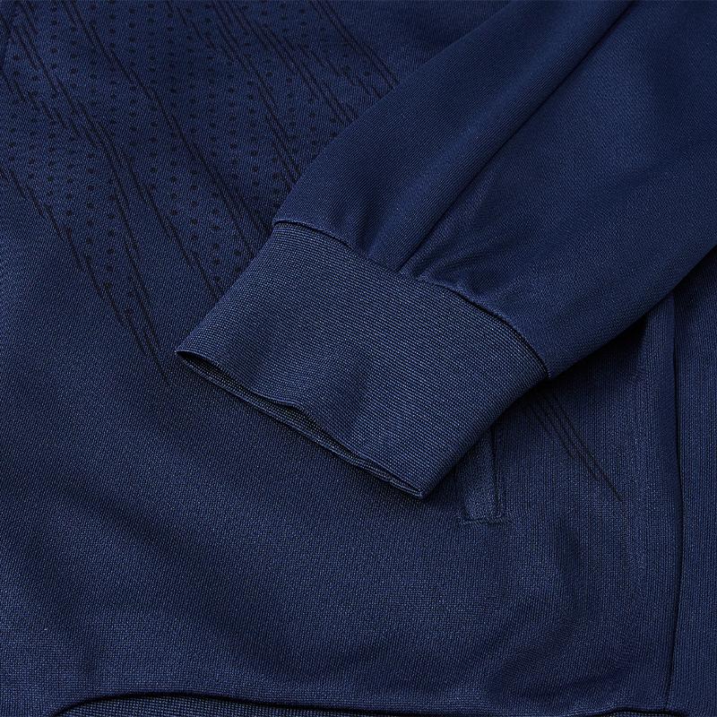 Men's collared knitted jacket [Navy Blue] 