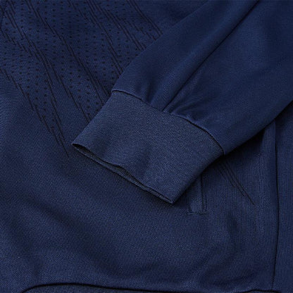 Men's collared knitted jacket [Navy Blue] 