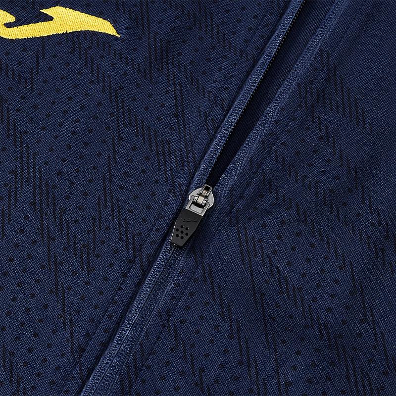 Men's collared knitted jacket [Navy Blue] 
