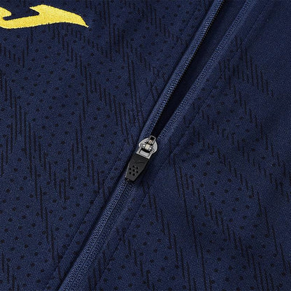 Men's collared knitted jacket [Navy Blue] 