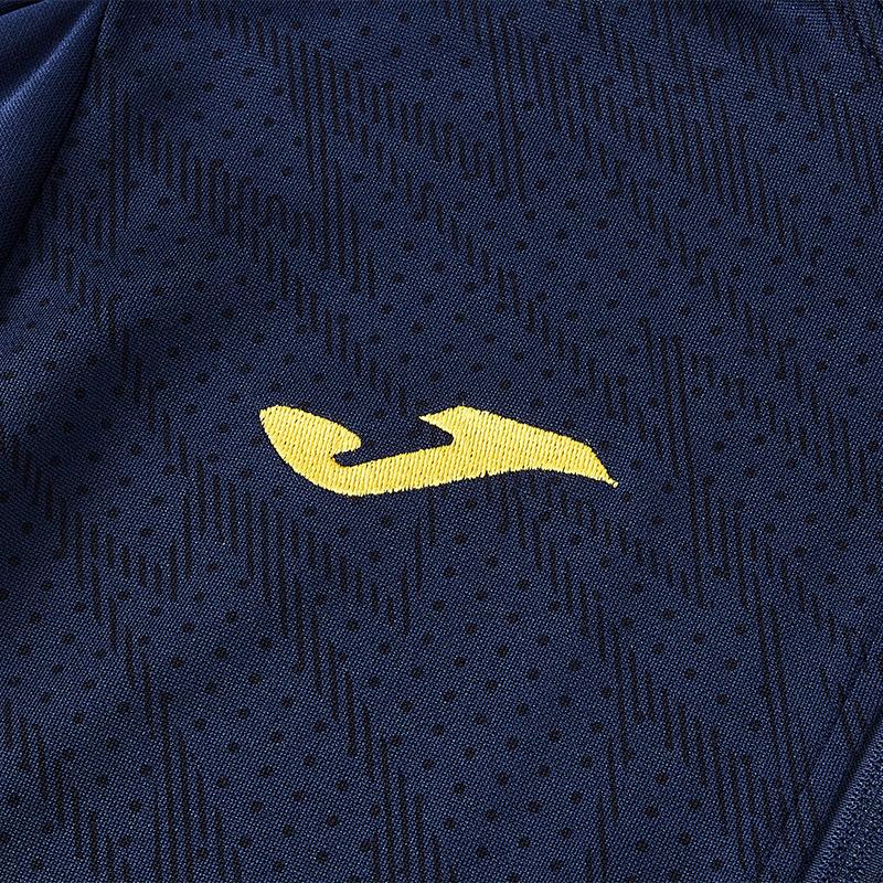 Men's collared knitted jacket [Navy Blue] 