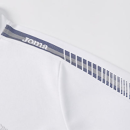 Men's collared knitted jacket [white] 