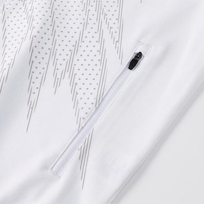 Men's collared knitted jacket [white] 