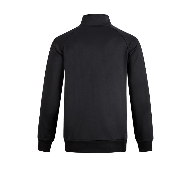 Men's knitted zippered geometric pattern collared jacket [blue/black]