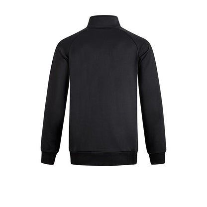Men's knitted zippered geometric pattern collared jacket [blue/black]