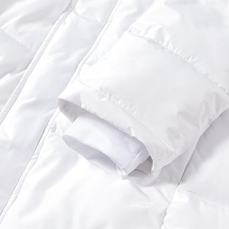 ESPANA Series Hooded Mid-Length Cotton Jacket [White]