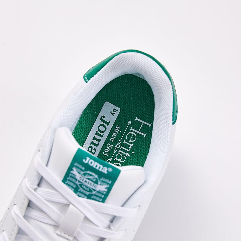 Men's versatile classic casual white shoes [white/green]