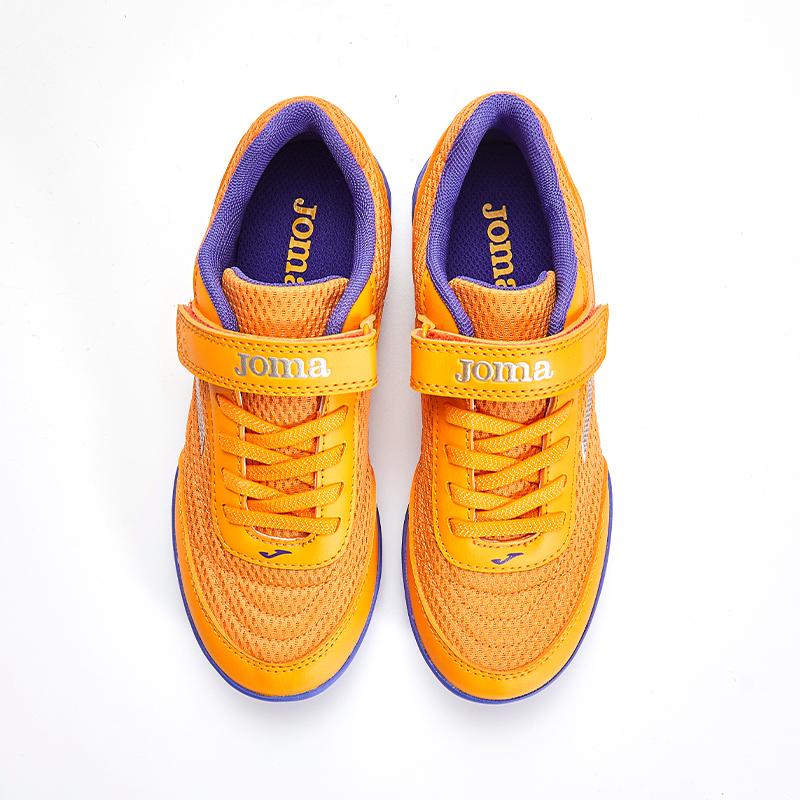 兒童魔術貼碎釘足球鞋 CHASER - TF  (亮橘)