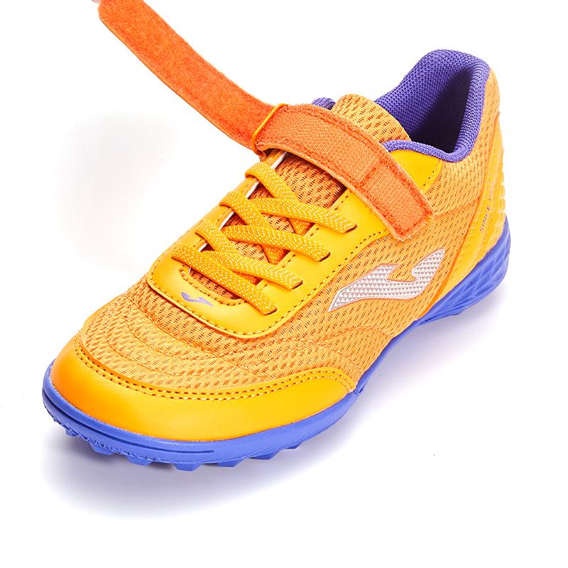 兒童魔術貼碎釘足球鞋 CHASER - TF  (亮橘)