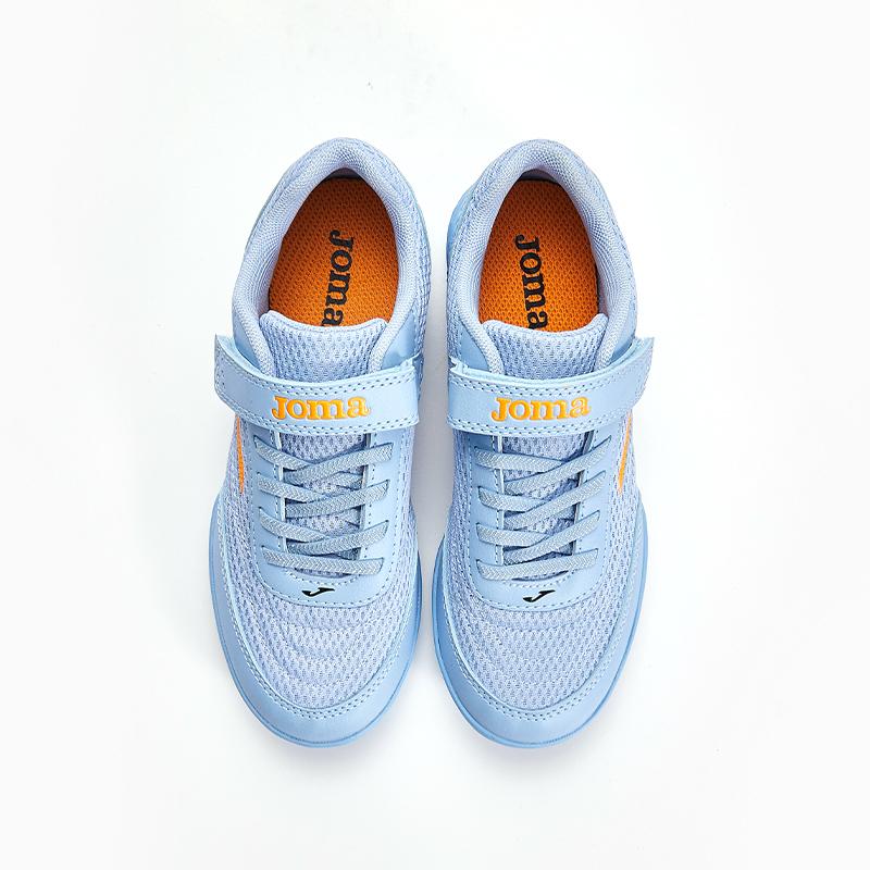 兒童魔術貼碎釘足球鞋 CHASER - TF  (淺藍)