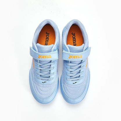 兒童魔術貼碎釘足球鞋 CHASER - TF  (淺藍)