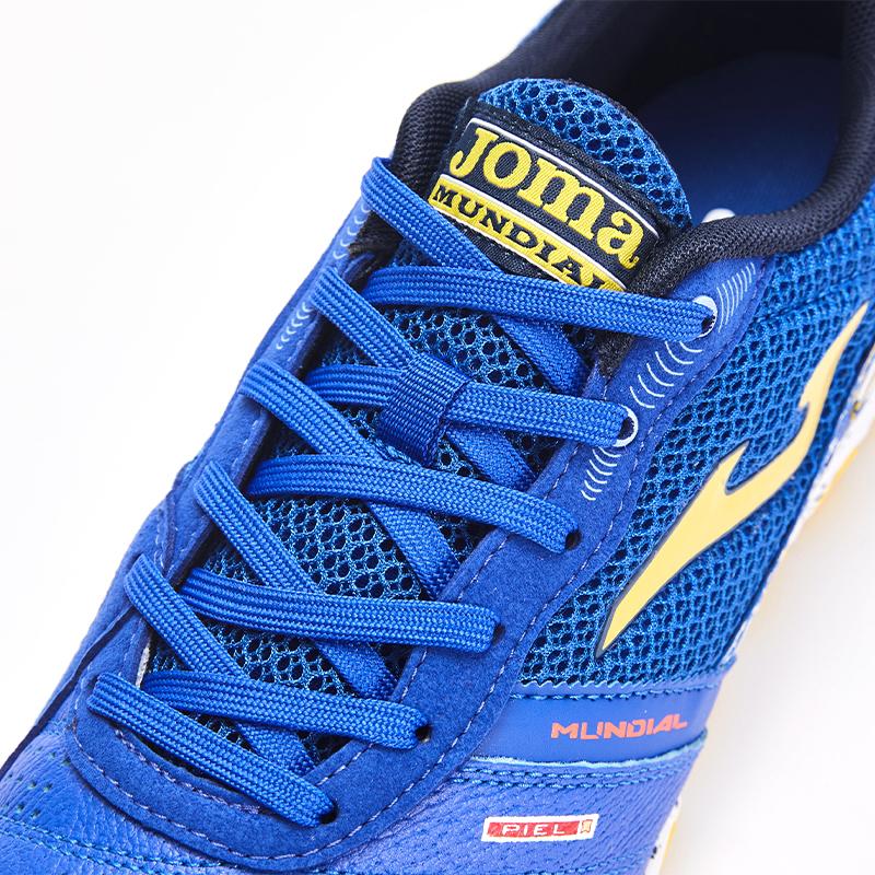 成人碎釘足球鞋 MUNDIAL - TF 【藍/黃色】