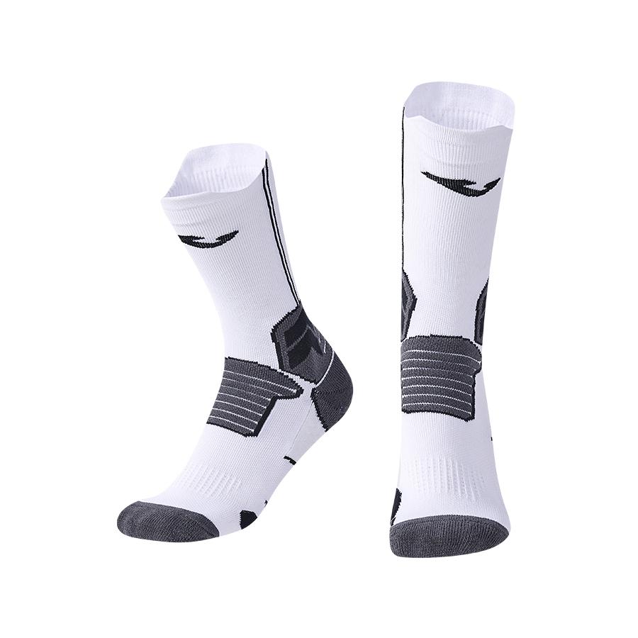Anti-slip mid-calf football socks [white] 