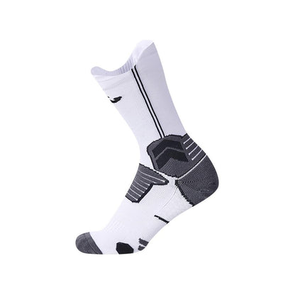 Anti-slip mid-calf football socks [white] 