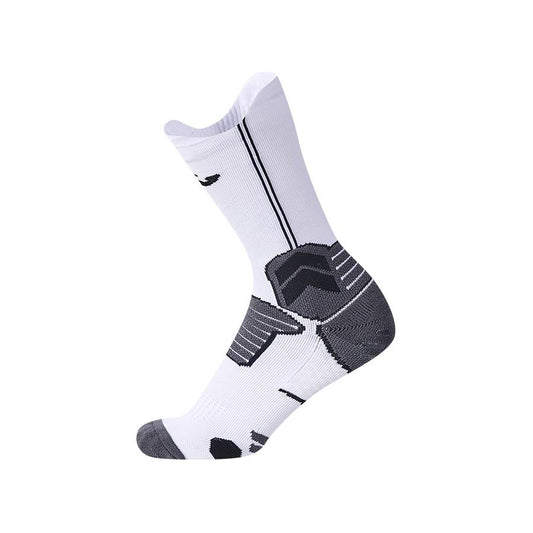 Anti-slip mid-calf football socks [white] 