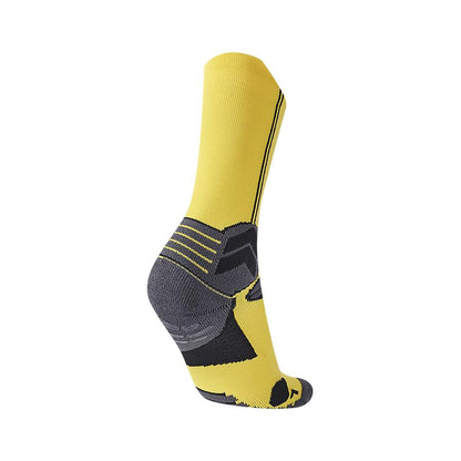 Anti-slip mid-calf football socks [yellow]