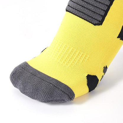Anti-slip mid-calf football socks [yellow]