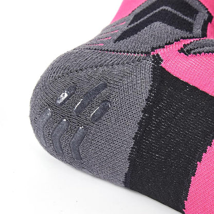 Anti-slip mid-calf football socks [rose color]