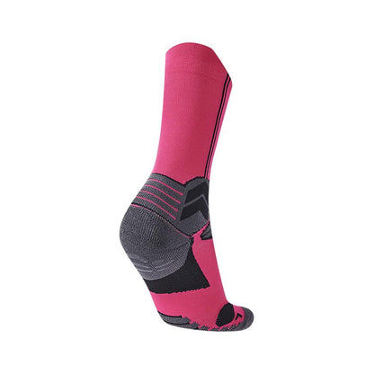 Anti-slip mid-calf football socks [rose color]