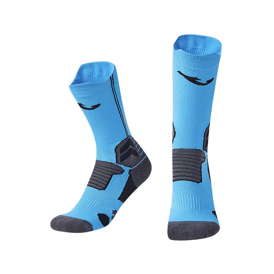 Anti-slip mid-calf football socks [Manchester City Blue] 