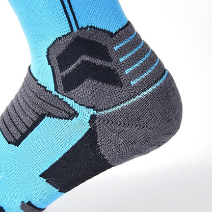 Anti-slip mid-calf football socks [Manchester City Blue] 