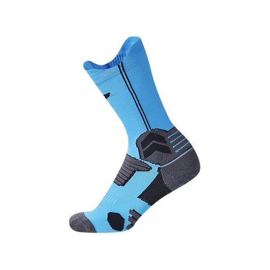 Anti-slip mid-calf football socks [Manchester City Blue] 