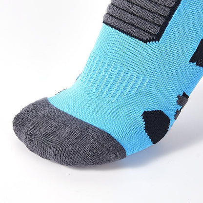 Anti-slip mid-calf football socks [Manchester City Blue] 