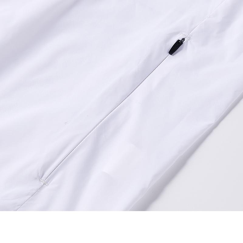 男子輕薄防曬運動外套【白色】